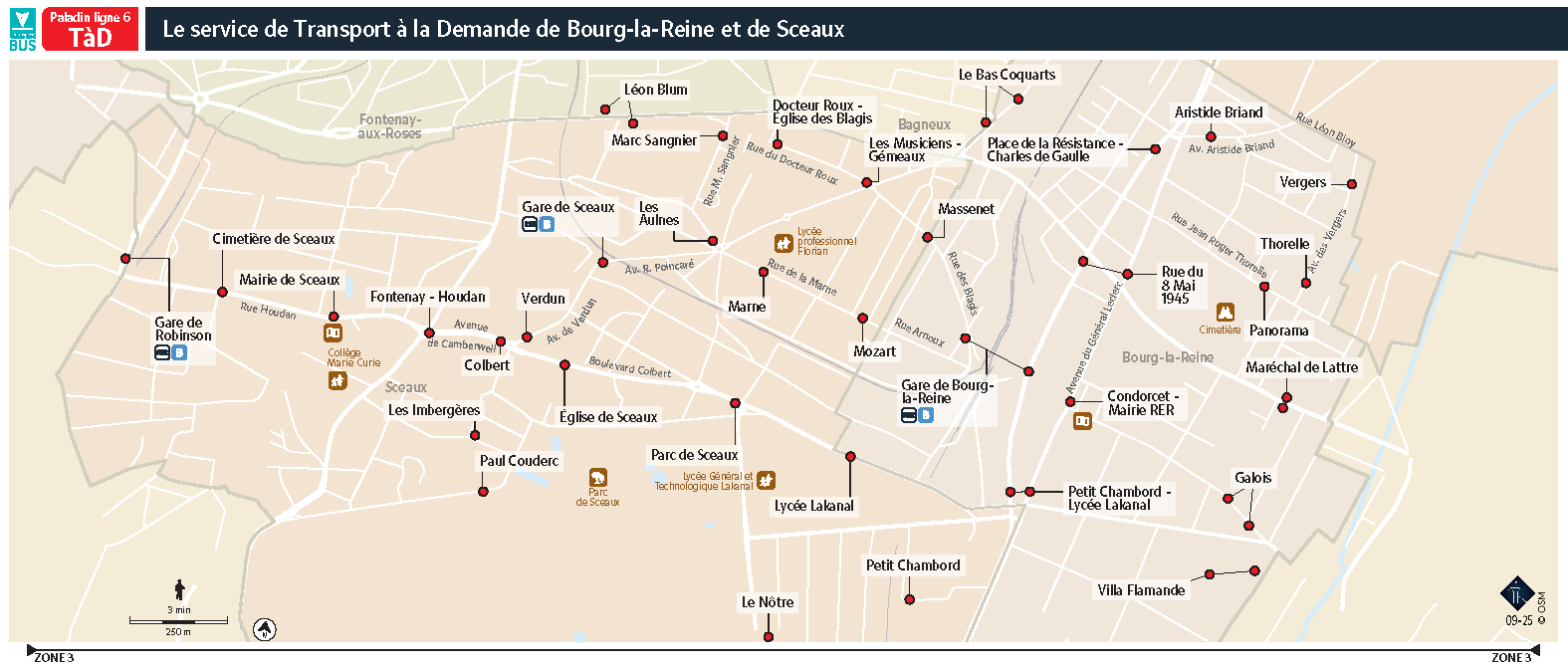 Plan de la ligne TAD6