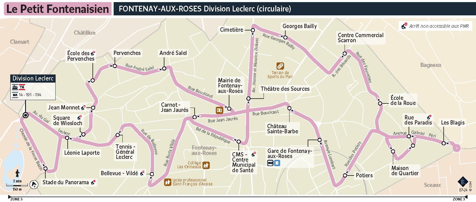 Plan de la ligne FONT